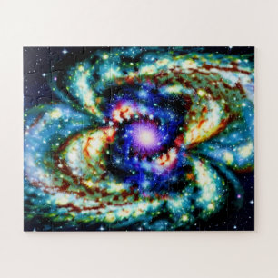 Puzzle Desafiante universo azul y violeta diversión cósmi
