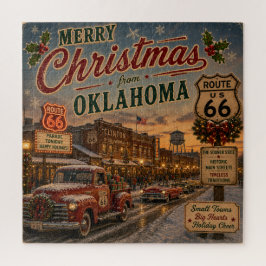 Puzzle Desafío de Navidad de la Ruta 66 de Oklahoma
