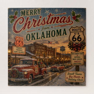 Puzzle Desafío de Navidad de la Ruta 66 de Oklahoma