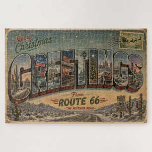 Puzzle Desafío de viaje de Navidad por la Ruta 66