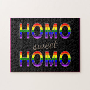 Puzzle Desafío dulce de la frontera del rosa del homo de