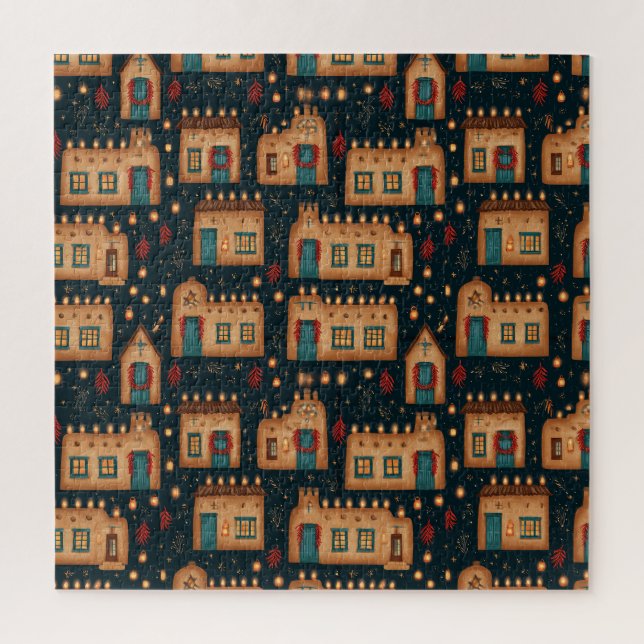 Puzzle Desafío Navideño Familiar Adobe de Medianoche (Vertical)