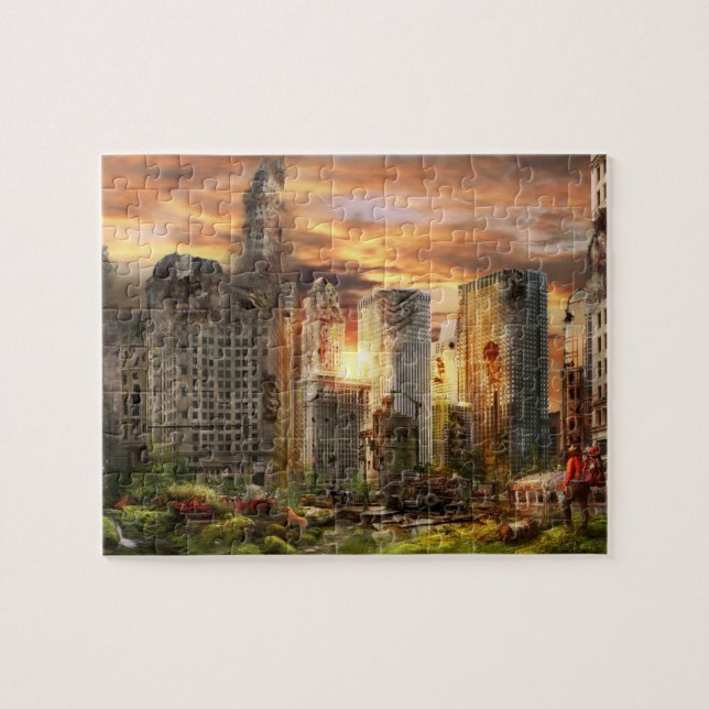 Puzzle Desastre - Chicago, IL - Tengo que pasear al perro (Horizontal)