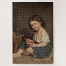 Desayuno de Chica joven y agradable (Arte de época