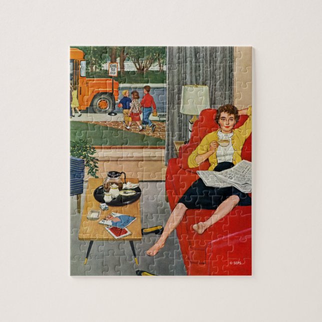 Puzzle Descanso del café de la mañana (Vertical)