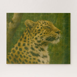 Puzzle Descanso del leopardo en el entorno de los santuar