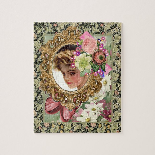 Puzzle Desconcierta a las mujeres victorianas florales (Vertical)