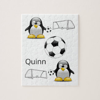 Puzzle Desconcierta fútbol de pingüinos blancos y negros