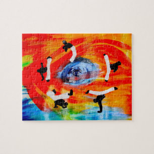 Puzzle desconcierte el ginga del hacha del Brasil de los