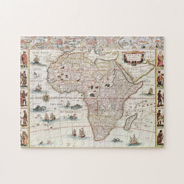 Puzzle Descripción de Africa nova (1690) por Willem Jansz (Horizontal)