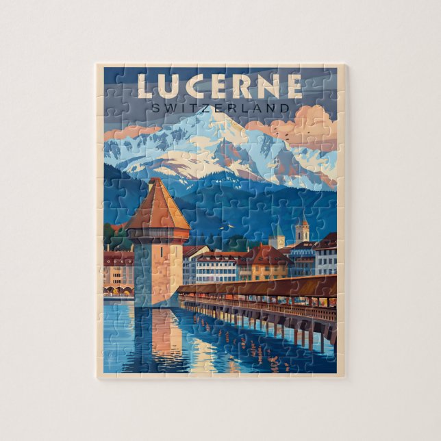 Puzzle Descubra el encanto de Lucerna (Vertical)