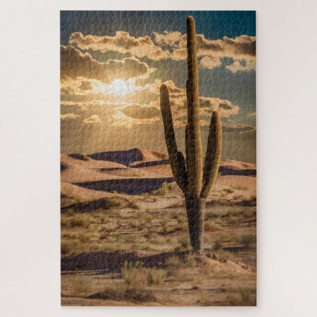 Puzzle Desert Cactus (Vertical)