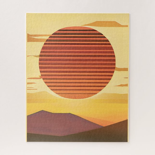 Puzzle Desert Sunset Rust Naranja y Brown (Vertical)