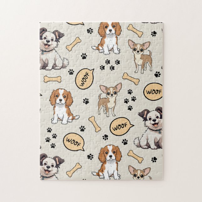 Puzzle Desfile de Cachorros Juguetones (Vertical)