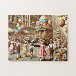 Puzzle Desfile de Pascua Vintage Celebración Retro de Pri