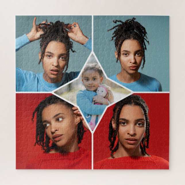 Puzzle Design Your Own 5 Photo Collage (Vertical)