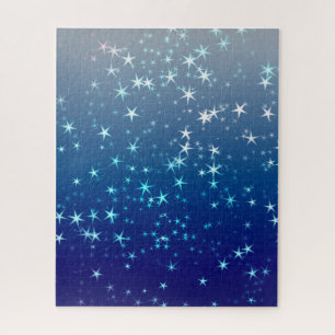Puzzle Destellos de Navidad Estrellas Cielo Azul