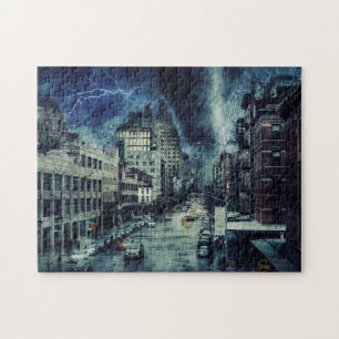 Puzzle Destrucción de la ciudad de tormenta