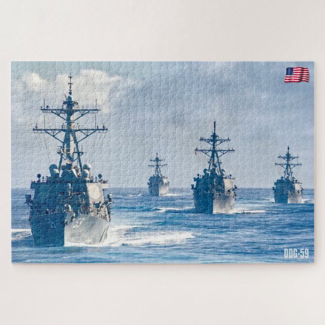 Puzzle DESTRUIDOR DE MISILES GUIADOS - DDG-59 (20x30 PULG (Horizontal)