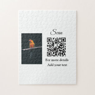 Puzzle Detalles simples de nombres de animales Código QR 