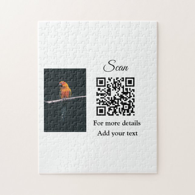 Puzzle Detalles simples de nombres de animales Código QR  (Vertical)