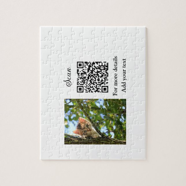 Puzzle Detalles simples de nombres de animales Código QR  (Vertical)