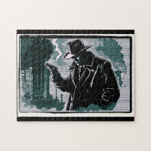 Puzzle Detective Urbano de Ciudad Hostil Estilo Vintage 1