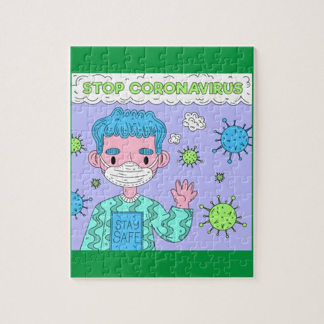 Puzzle Detener la seguridad de Corona (Vertical)