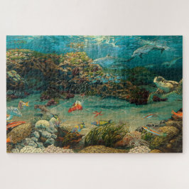 Puzzle Detrás del mar/delfines oceánicos/tortugas marinas