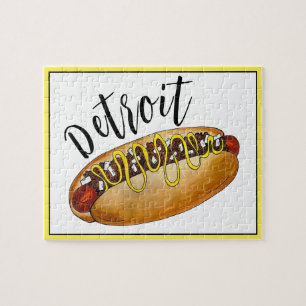 Puzzle Detroit Michigan MI Coney Island Hot Dog Hotdog