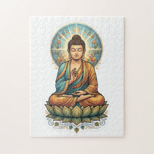Puzzle Dhamma auténtico de Asoka y Sukiti Budh - Antiguo