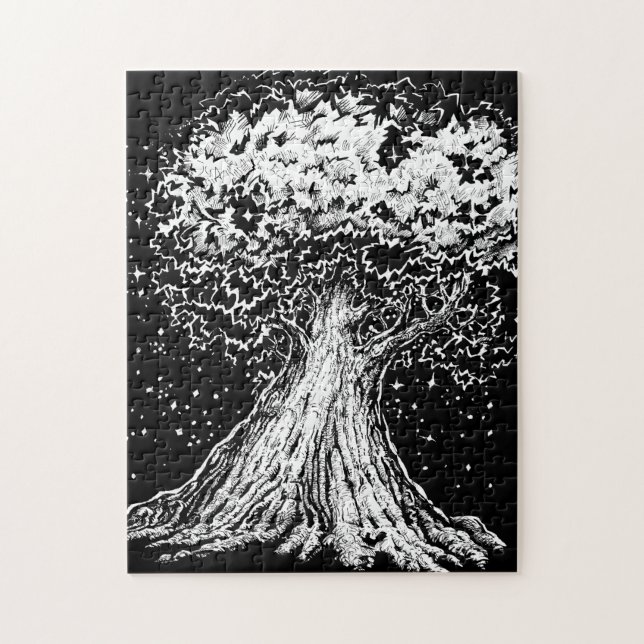 Puzzle Día 8 de octubre de 2018 - Árbol de estrellas (Vertical)