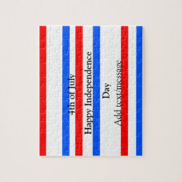 Puzzle Día de la independencia de las franjas azules roja