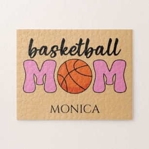 Puzzle Día de la Madre de básquetbol con mamá personaliza