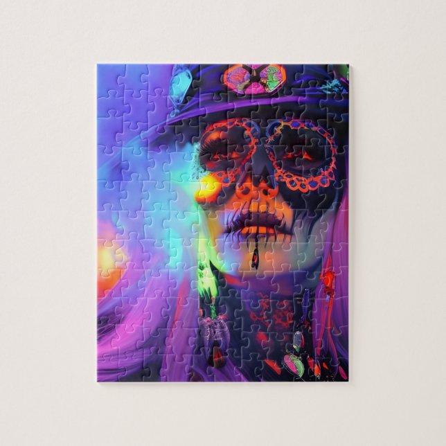Puzzle Día de la Muerta Reina Voodoo de Nueva Orleans (Vertical)