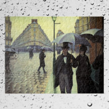 Día de lluvias en la calle de París por Gustave Ca