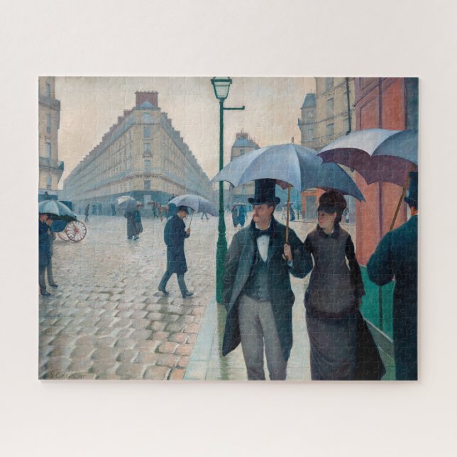 Puzzle Día de lluvias en las calles de París | Gustave Ca (Horizontal)
