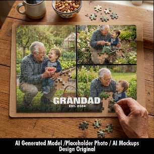 Puzzle Día de los Abuelos Regalo de Foto para el Abuelo