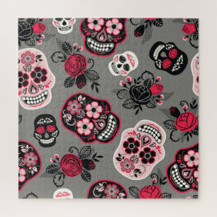 Puzzle Dia de los Muertos: Patrón de cosecha