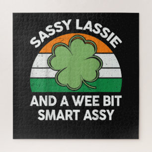 Puzzle Día de San Patricio Lassie Sassy Chiste Trebol Irl