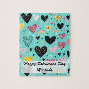Puzzle Día de San Valentín Brillante Feliz Corazón Arcoír