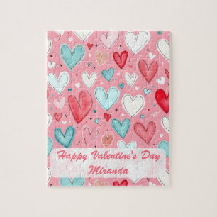 Puzzle Día de San Valentín Brillante Feliz Corazón Arcoír