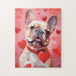 Puzzle Día de San Valentín de Bulldog francés