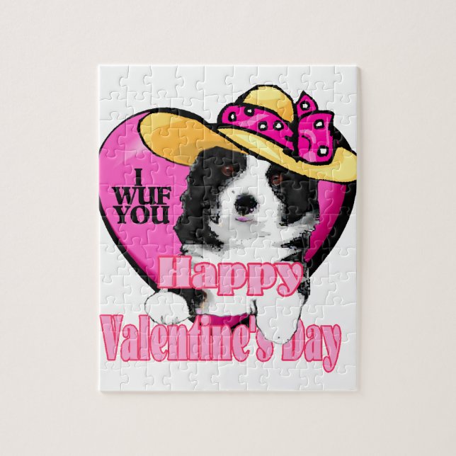 Puzzle Día de San Valentín de línea de borde (Vertical)