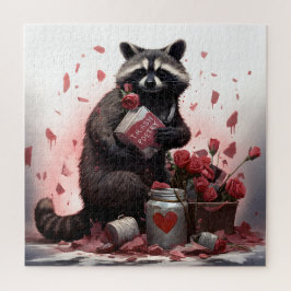 Puzzle Día de San Valentín de poesía de Raccoon basura