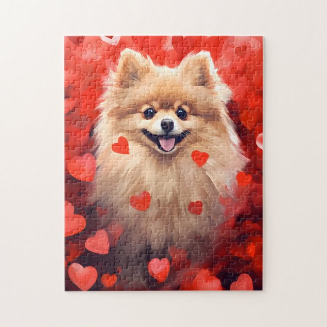 Puzzle Día de San Valentín de Pomerania (Vertical)