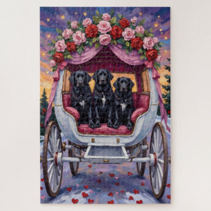 Puzzle Día de San Valentín del perro Terranova
