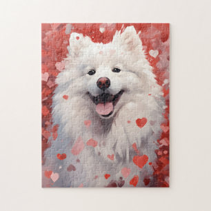 Puzzle Día de San Valentín Samoyed
