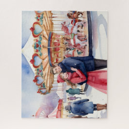 Puzzle Día de San Valentín Snowy Cute Pareja