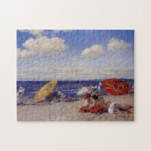 Día de verano en la costa (paisaje playero)